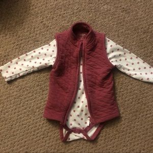Kyle & Deena New York Mauve Quilted Vest and Bodysuit